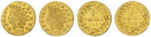 Territorial Gold. 1/4 Dollar (round) 1874. ... 