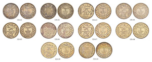 Silver coins - Lot of 11 coins: 2 francs, ... 