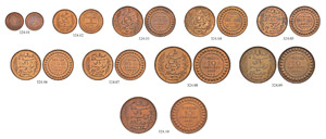 Minor coins - Lot of 10 decimal coins from ... 