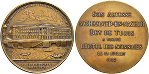 Medals - Visit of Bey Mohammed-en-Naceur at ... 