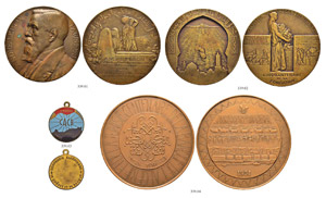 Medals - Lot of 4 medals:  Banks a.  Crédit ... 