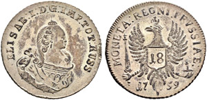 18 Groschen 1759, Königsberg Mint. 5,49 g. ... 
