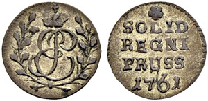 Solidus 1761, Königsberg Mint. Bitkin 804 ... 