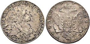1763 - Rouble 1776, St. Petersburg Mint, ... 