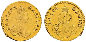 1763 - Poltina 1777, St. Petersburg Mint. ... 