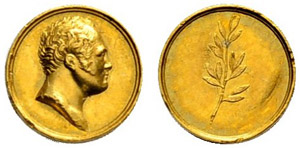 Very small gold jeton devoted to Alexander ... 