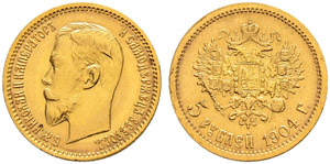 5 Roubles 1904, St. Petersburg Mint, AP. ... 