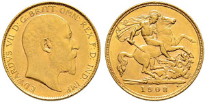Edward VII. 1901-1911.  - Half sovereign ... 