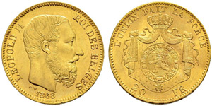 Königreich - Leopold II. 1865-1909.  - 20 ... 
