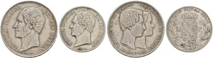Lot - Diverse Münzen. 2 1/2 Francs 1849. 5 ... 