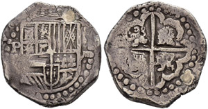 Felipe II. 1556-598.  - 8 Reales o. J., ... 