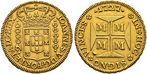 João V. 1706-1750.  - 20000 Reis 1727, ... 