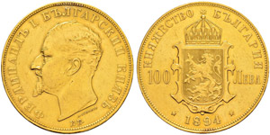 Ferdinand I. 1887-1918.  - 100 Lewa 1894, ... 