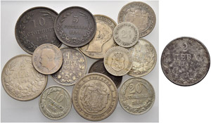 Lots - Diverse Münzen. 10 Stotinki 1881. 5 ... 