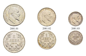 Lots - Diverse Münzen. 2 Lewa 1910. 1 Lew ... 