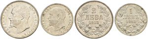 Lots - Diverse Münzen. 2 Lewa 1913. 1 Lew ... 