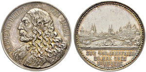 Nürnberg, Stadt - Silbermedaille 1921. 450. ... 