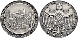 Nürnberg, Stadt - Silbermedaille 1950. ... 