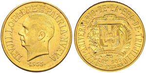 30 Pesos 1955. 25. Regierungsjubiläum von ... 
