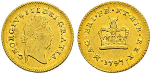George III. 1760-1820.  - 1/3 Guinea 1797. ... 