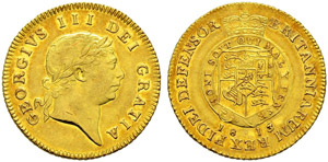 George III. 1760-1820.  - 1/2 Guinea 1813. ... 