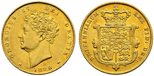 George IV. 1820-1830.  - Half sovereign ... 
