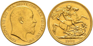Edward VII. 1901-1910.  - 2 Pounds 1902. ... 