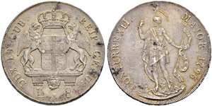 Genova - Dogi Biennali, 1528-1797.  - 8 Lire ... 