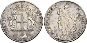 Genova - Dogi Biennali, 1528-1797.  - 4 Lire ... 