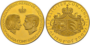 Franz Josef II. 1938-1989.  - Goldmedaille ... 