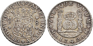 Fernando VI. 1746-1759.  - 8 Reales 1749, ... 