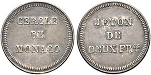 Cercle de Monaco - Jeton de 2 Francs o. J. ... 