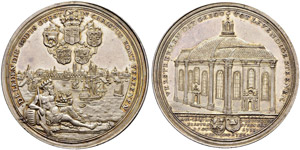 Rotterdam, Stadt - Silbermedaille 1736. Auf ... 