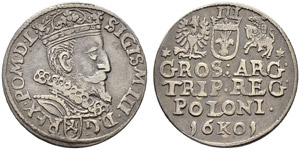 Sigismund III. 1587-1632.  - 3 Groschen ... 