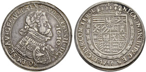 Rudolf II. 1576-1612.  - Taler 1610, Hall. ... 