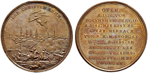 Leopold I. 1657-1705.  - Bronzemedaille ... 