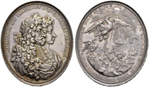 Leopold I. 1657-1705.  - Silbermedaille ... 