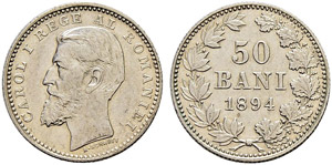 Probe - 50 Bani 1894, Brüssel. 2.48 g. ... 