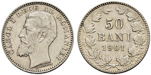Probe - 50 Bani 1901, Hamburg. 2.49 g. ... 