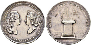 Gustav III. 1771-1792.  - Silbermedaille o. ... 