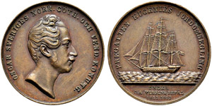 Oscar I. 1844-1859.  - Bronzemedaille 1853. ... 