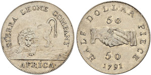 Sierra Leone Company - 50 Cents 1791. 12.84 ... 