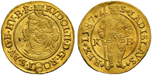 Rudolph II. 1576-1612.  - Goldgulden 1587, ... 