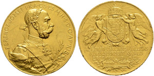 Franz Joseph I. 1848-1916.  - Goldmedaille ... 