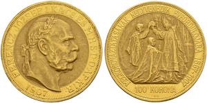 Franz Joseph I. 1848-1916.  - 100 Kronen ... 