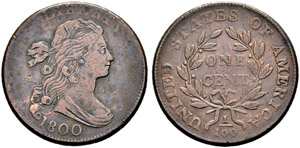 1 Cent 1800. 10.83 g. Schön / Fine.