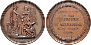 Bronzemedaille 1855. Industrieausstellung in ... 