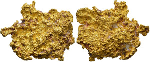 Goldnugget. Kristalline Struktur. 155.31 g. ... 
