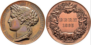 BERN - Bronzemedaille 1895. Schweizerische ... 