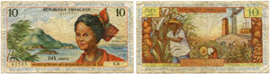 10 Francs o. J. / ND (1964).  Kolsky 708b; ... 